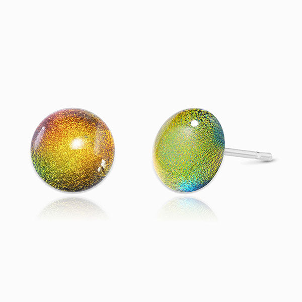 EARRINGS STUD GLASS REFLET